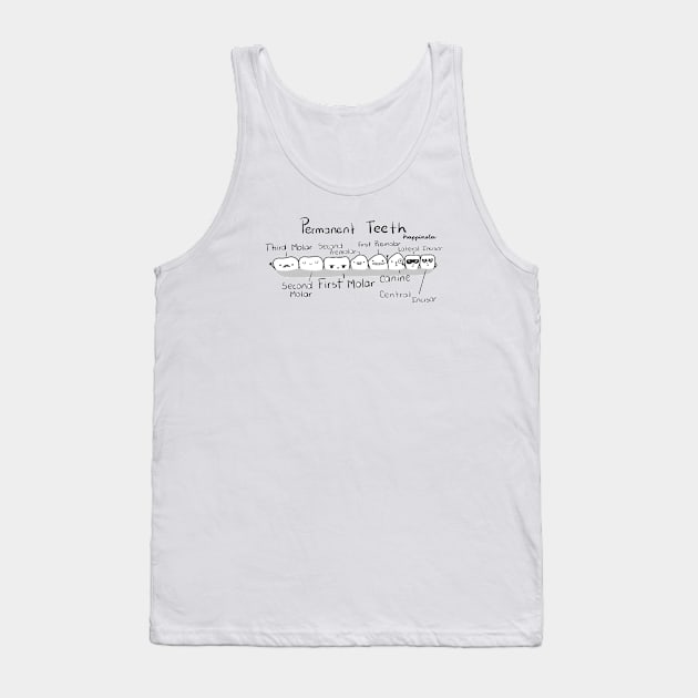 Permanent Teeth (Names) Tank Top by Happimola